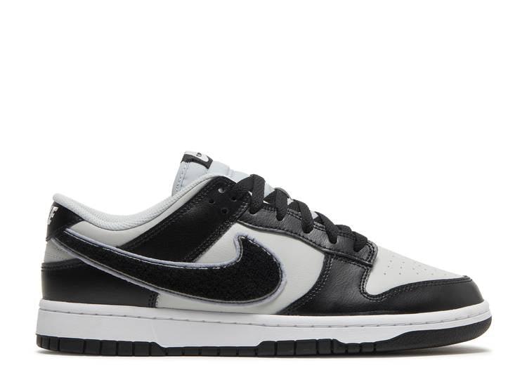 NIKE DUNK LOW 'CHENILLE SWOOSH - BLACK GREY FOG' - Kicksinto