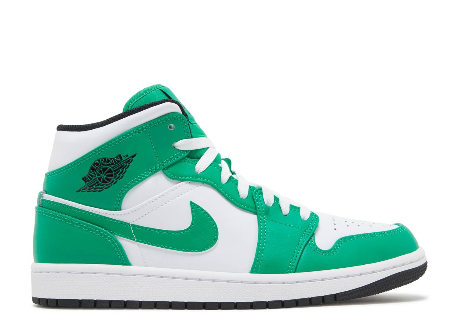 AIR JORDAN 1 MID 'LUCKY GREEN' - Kicksinto