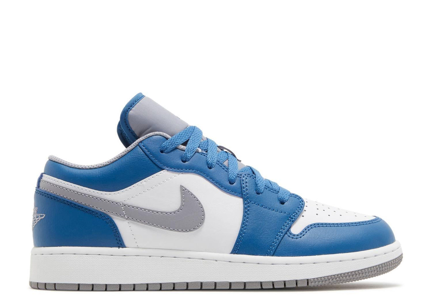 AIR JORDAN 1 LOW GS 'TRUE BLUE CEMENT' - Kicksinto