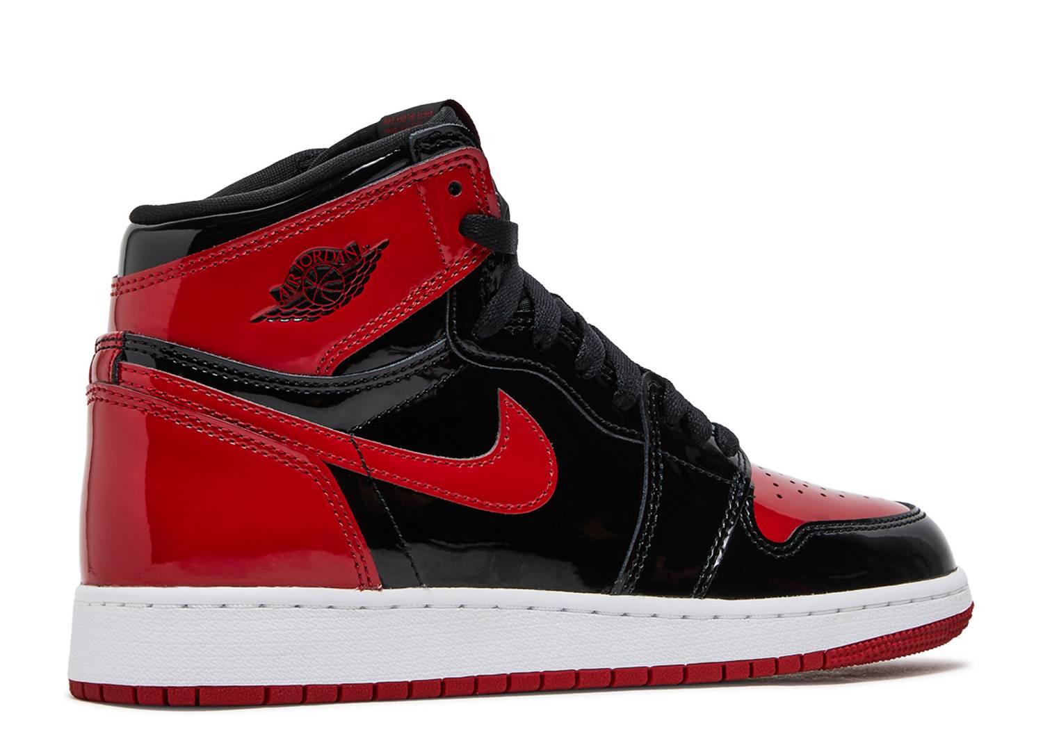 AIR JORDAN 1 RETRO HIGH OG GS 'PATENT BRED' - Kicksinto